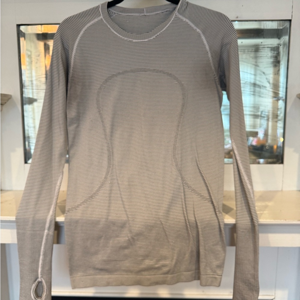 Lululemon Athletica Black and White Striped Top